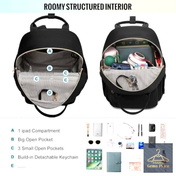 Mini Nylon Backpack Purse Lightweight Daypack Travel Work Commute main image 5